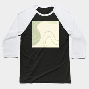 Minimalist Neutral Color Light Green Geometric Shapes Baseball T-Shirt